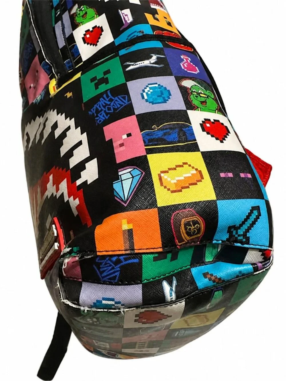 Sprayground x Minecraft Shark Backpack Rare Limited Edition Used